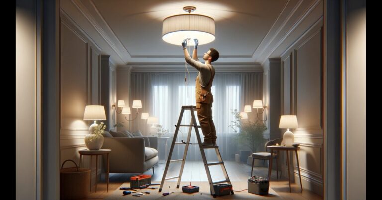 How to Fit a Ceiling Lamp Shade