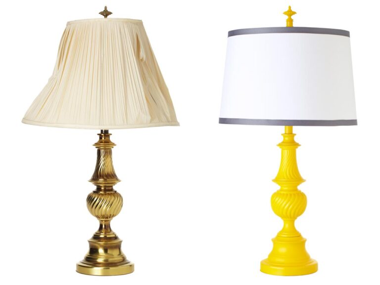 How to Paint a Brass Lamp