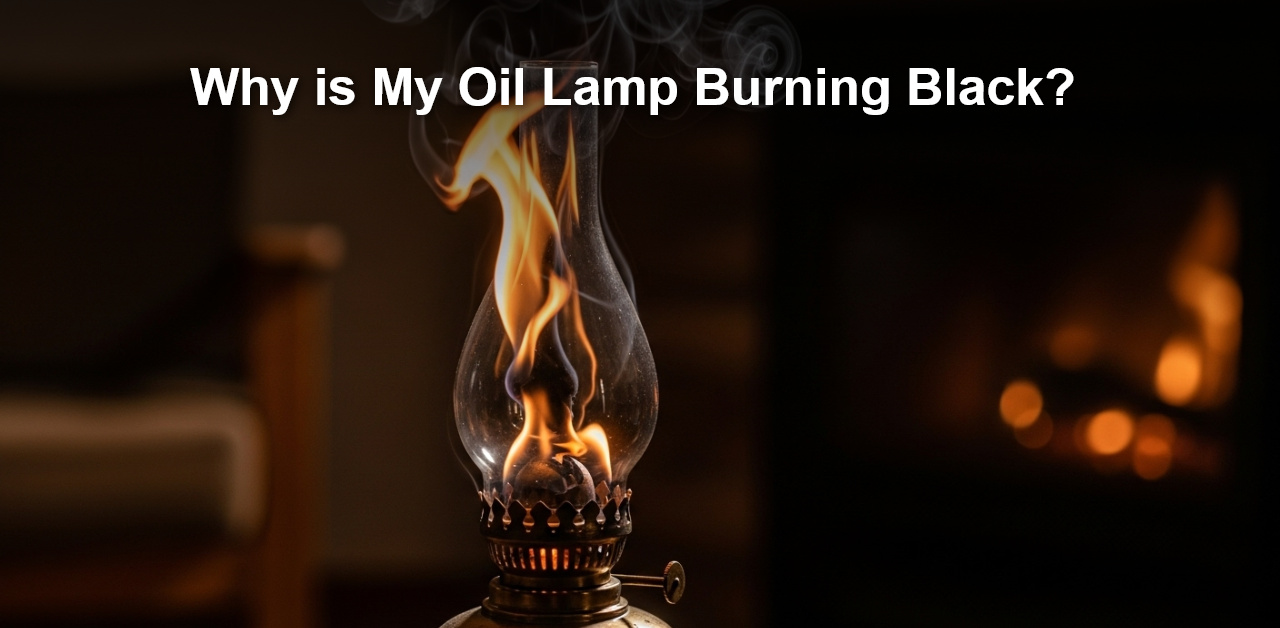 why is my oil lamp burning black