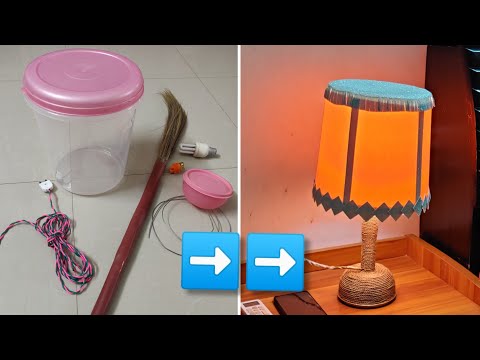 How to Make Table Lamp from Waste Material