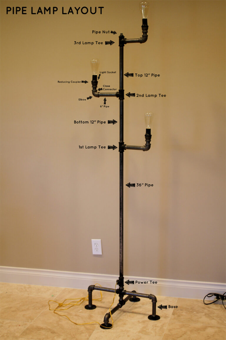 How to Make a Black Pipe Floor Lamp
