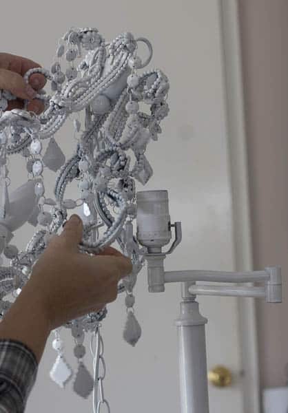How to Make a Chandelier into a Floor Lamp