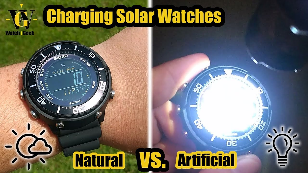 can you charge a solar watch with a lamp