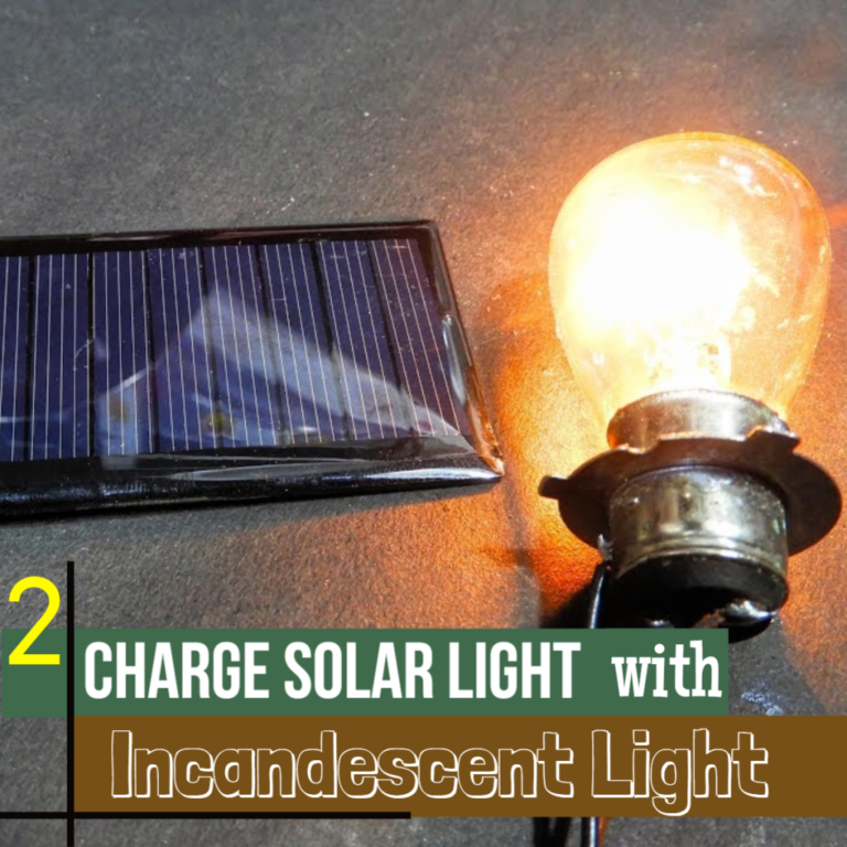 can you charge solar lights with a lamp