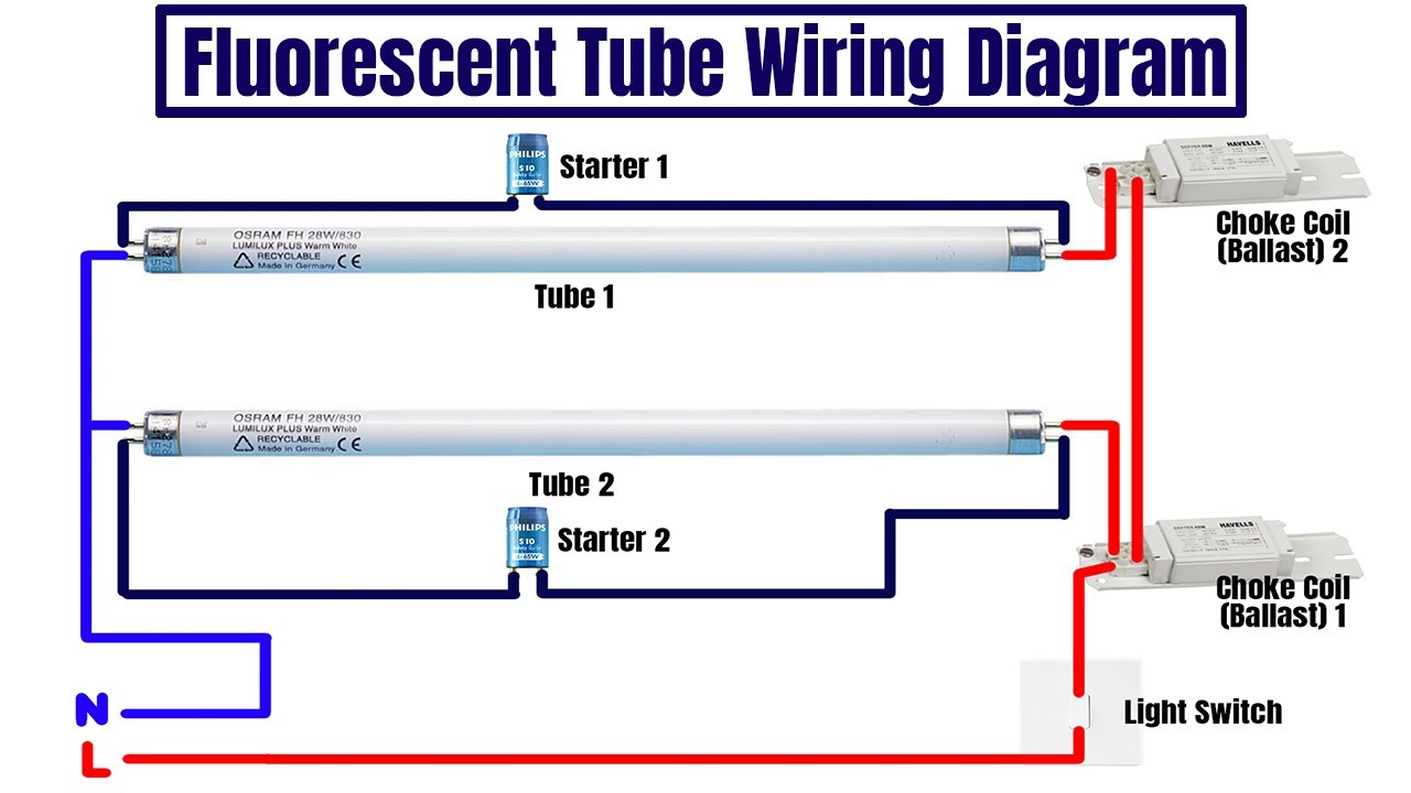 how to connect fluorescent lamp