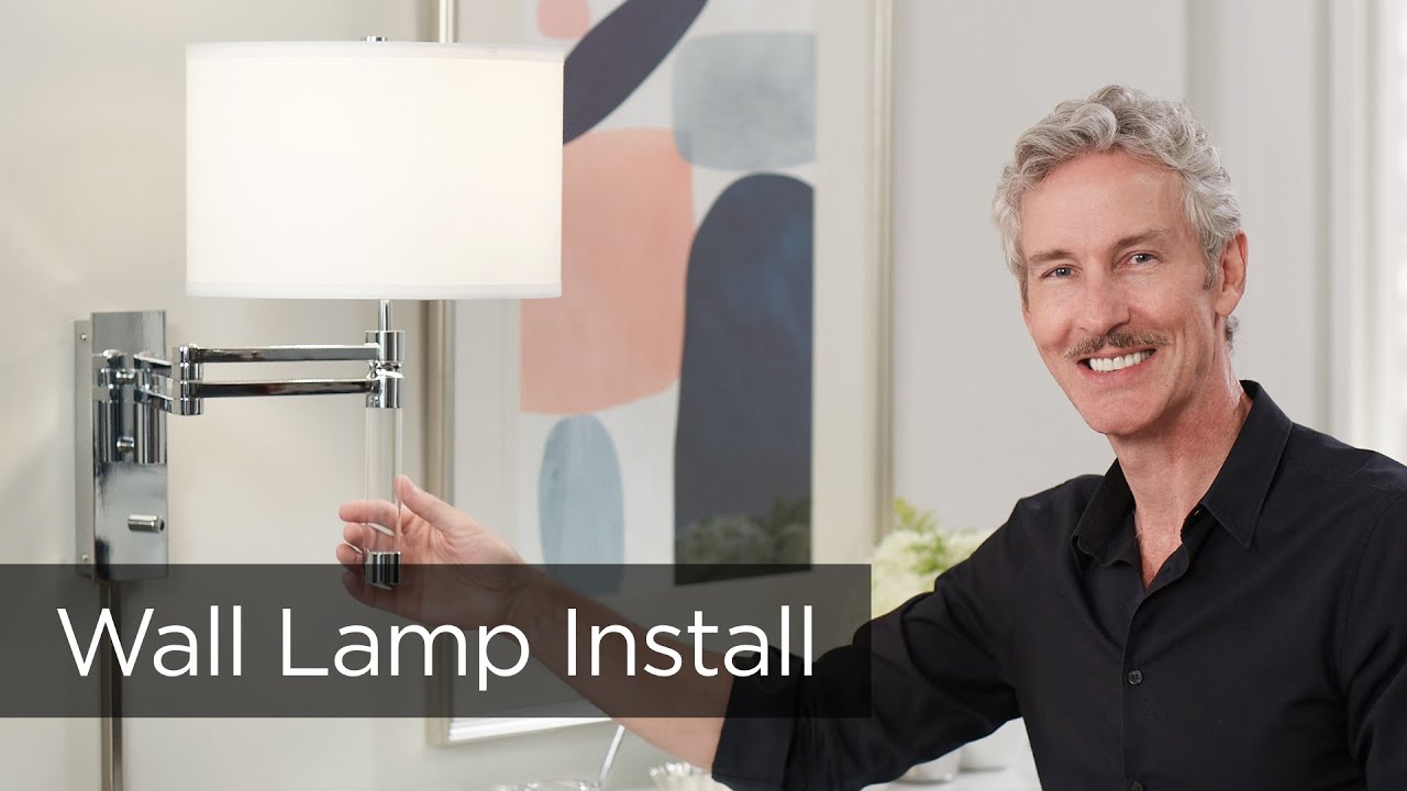how to install a swing arm wall lamp