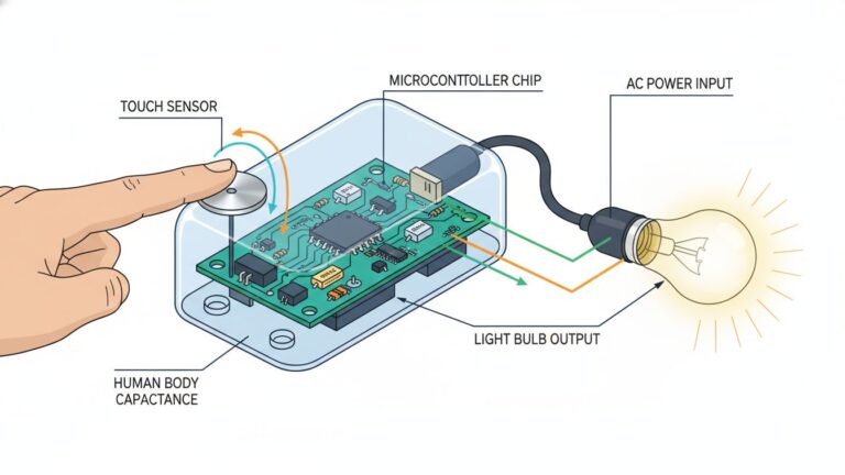 How a Touch Lamp Switch Works