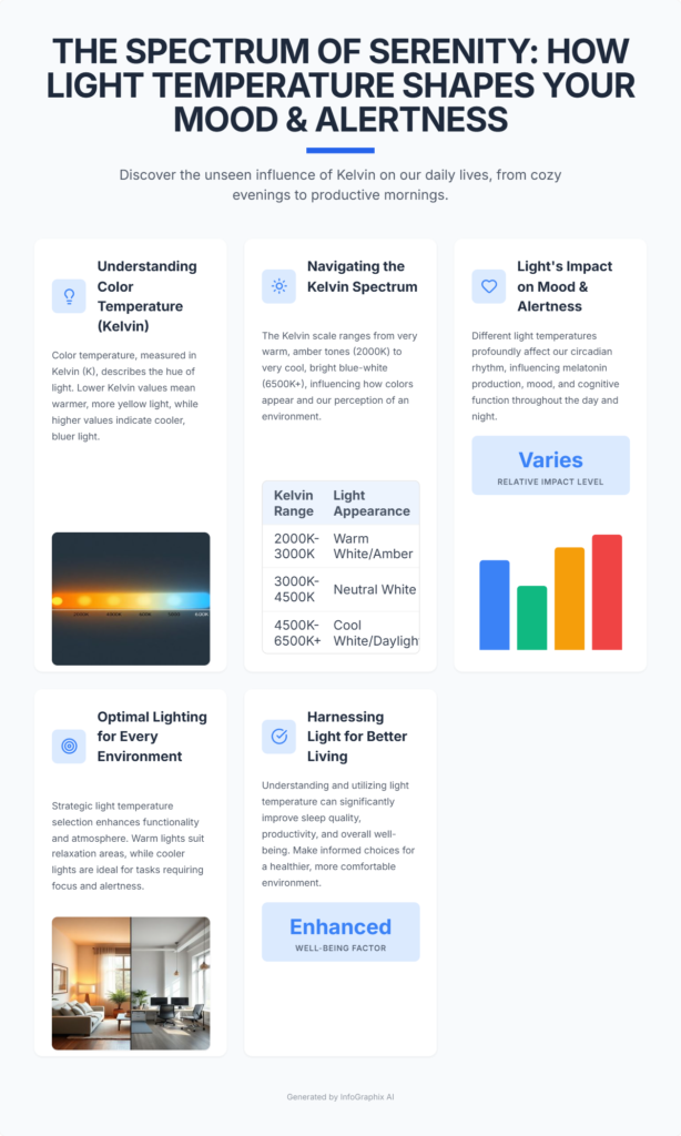 showing different light temperatures kelvin and their typical effects on moodalertness