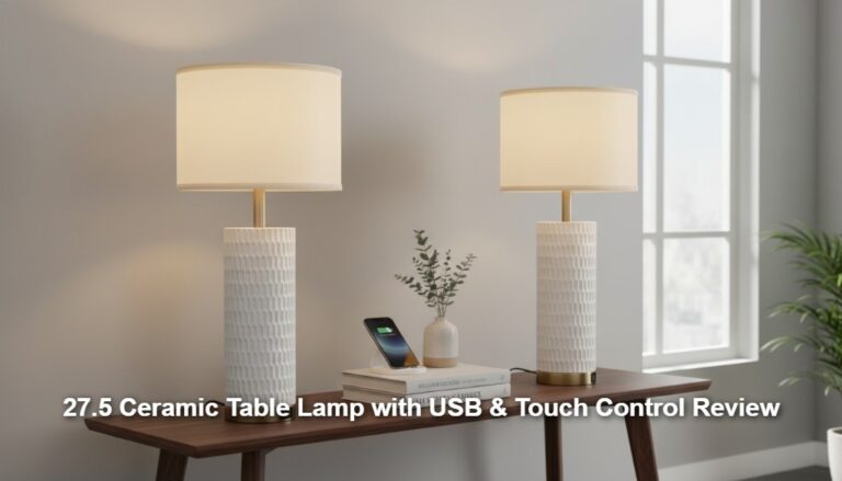 27.5 Ceramic Table Lamp with USB & Touch Control Review