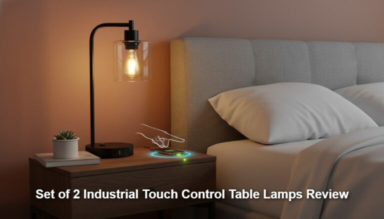 Set of 2 Industrial Touch Control Table Lamps Review